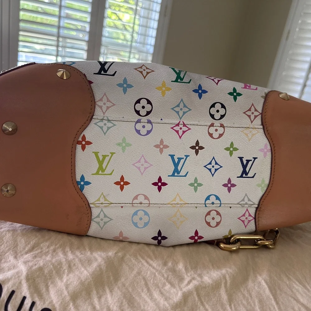 Louis Vuitton Murakami Judy white monogram multi color shoulder bag - Picture 16 of 16